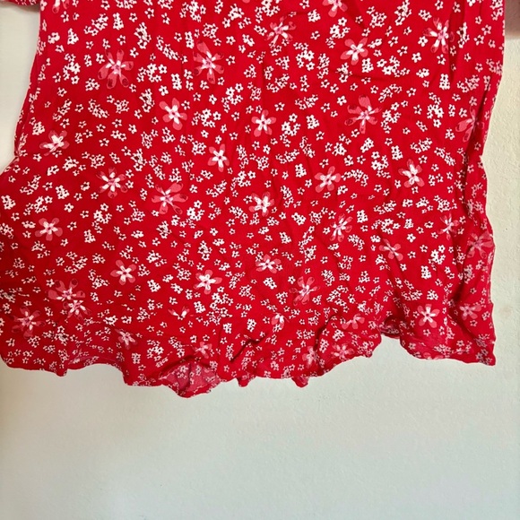 Zara Red Floral Mini Dress - Picture 3 of 7